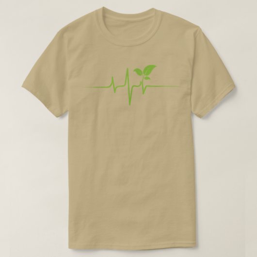 Veganes Heartbeat Veganes T-Shirt Geschenk für Veg (Design vorne)
