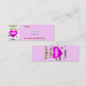 Veganes Held-Rosa Mini Visitenkarte (Vorne/Hinten)