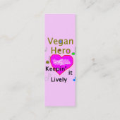 Veganes Held-Rosa Mini Visitenkarte (Rückseite)