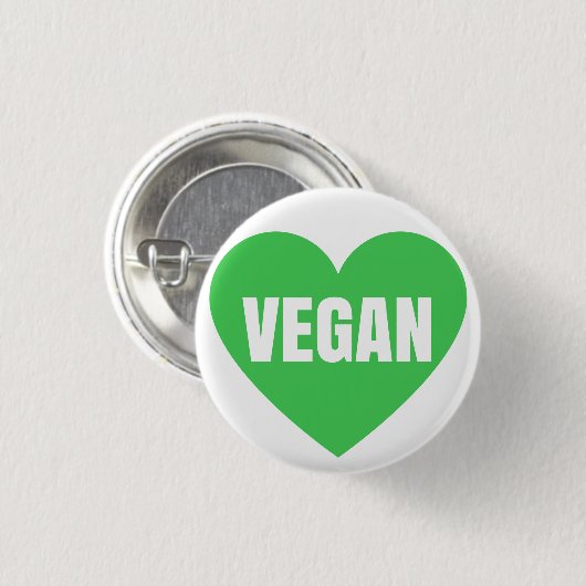 VEGANES HERZ BUTTON (Vorne & Hinten)