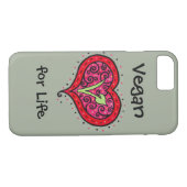 Veganes Herz Case-Mate iPhone Hülle (Rückseite (Horizontal))