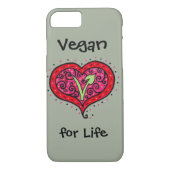 Veganes Herz Case-Mate iPhone Hülle (Rückseite)