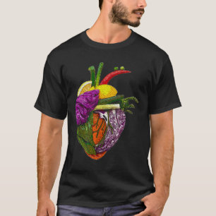 Veganes Herz Funny Cool Vegetarian Veggie Herzlich T-Shirt
