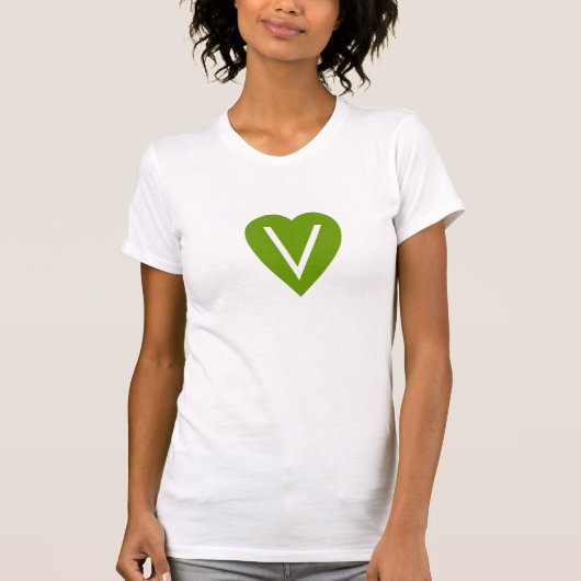 Veganes Herz-Shirt T-Shirt (Vorderseite)