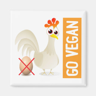 Veganes Huhn Magnet
