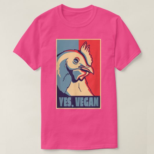 Veganes Hühnerposter T-Shirt (Design vorne)