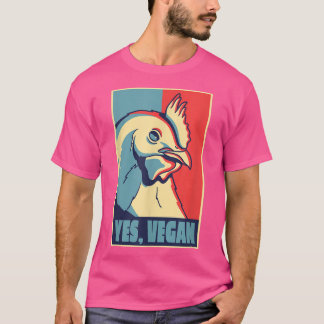 Veganes Hühnerposter T-Shirt
