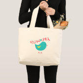 Veganes Küken Jumbo Stoffbeutel (Vorderseite (Produkt))