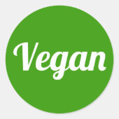 Veganes kulinarisches Etikett Runder Aufkleber (Vorderseite)