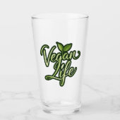 Veganes Leben Glas (Vorderseite)