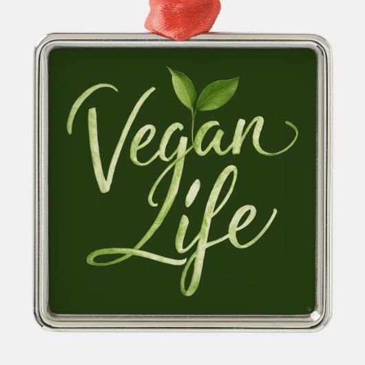 Veganes Leben Ornament Aus Metall (Vorne)