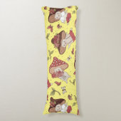 Veganes Leben - Pilzmuster Seitenschläferkissen (Vorderseite Vertikal)