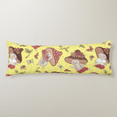 Veganes Leben - Pilzmuster Seitenschläferkissen (Vorderseite)