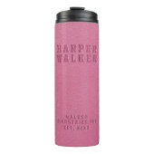 Veganes Leder aus rosa Unternehmen Thermosbecher (Vorderseite)