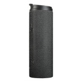 Veganes Leder aus schwarzem Leder Thermosbecher (Nach rechts gedreht)