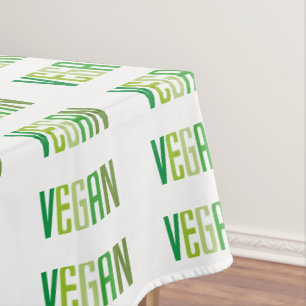 Veganes Lifestyle-Muster Grün Tischdecke