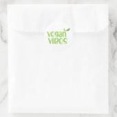 Veganes Logo Klassischer Rundaufkleber Runder Aufkleber (Tasche)
