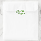Veganes Logo-Leaf Herz-Aufkleber (Tasche)
