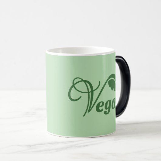 Veganes Logo-Leaf Verwandlungstasse (VorderseiteRechts)