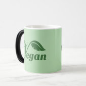 Veganes Logo-Leaf Verwandlungstasse (Vorderseite Links)