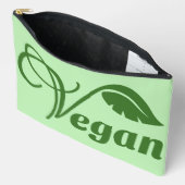 Veganes Logo-Leaf Zubehörtasche (Offen)