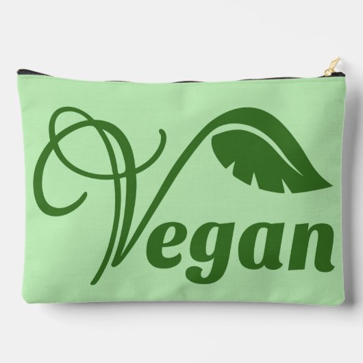Veganes Logo-Leaf Zubehörtasche (Rückseite)