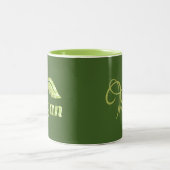 Veganes Logo-Leaf Zweifarbige Tasse (Mittel)