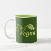 Veganes Logo-Leaf Zweifarbige Tasse (Links)