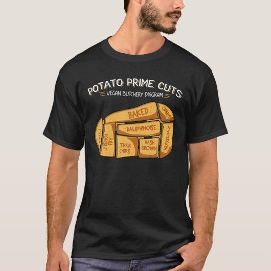 Veganes Lover Potato Day Spirit Animal is Potato P T-Shirt (Vorderseite)