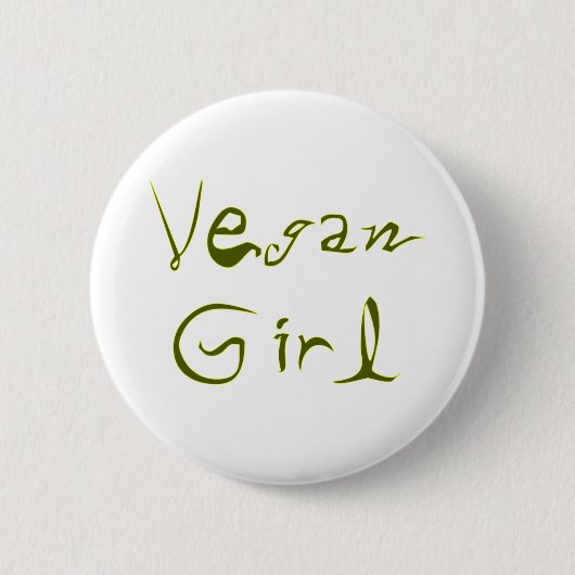 Veganes Mädchen 1 Button (Vorderseite)