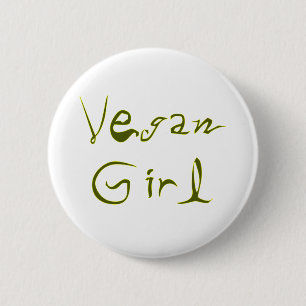 Veganes Mädchen 1 Button