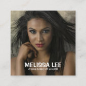 Veganes Makeup und Haar Quadratische Visitenkarte (Vorderseite)