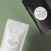 Veganes, modernes Pflanze-basiertes Bäckereiproduk Runder Aufkleber