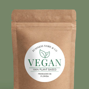 Veganes, modernes Pflanze-basiertes Bäckereiproduk Runder Aufkleber