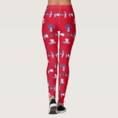 Veganes Mushroom Muster Leggings (Rückseite)