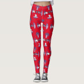 Veganes Mushroom Muster Leggings (Vorderseite)