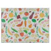 Veganes Obst- und Gemüsezuschnitt Schneidebrett (Vorderseite)