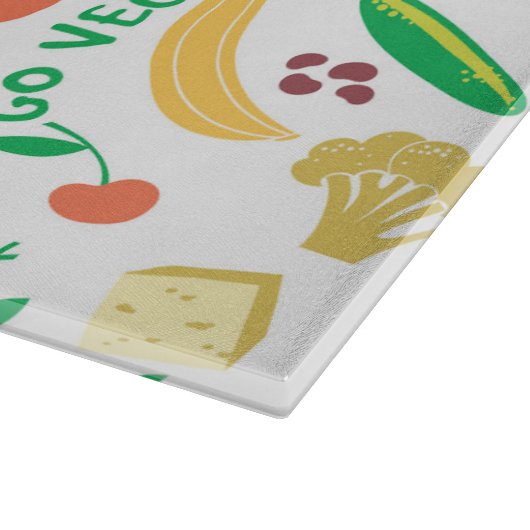 Veganes Obst- und Gemüsezuschnitt Schneidebrett (Ecke)