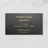 Veganes oder vegetarisches Bistrot oder Restaurant Visitenkarte (Rückseite)
