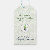 Veganes Olivenöl Geschenkanhänger (Vorderseite)