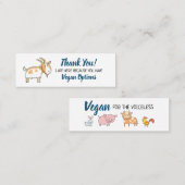 Veganes Outreach-Restaurant Vielen Dank Mini Visitenkarte (Vorne/Hinten)