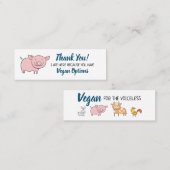 Veganes Outreach-Restaurant Vielen Dank Mini Visitenkarte (Vorne/Hinten)