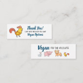 Veganes Outreach-Restaurant Vielen Dank Mini Visitenkarte (Vorne/Hinten)