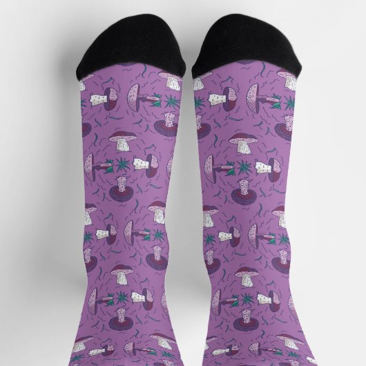 Veganes Pilzmuster Socken (Oben)