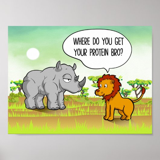 Veganes Protein-BH-Poster Poster (Vorne)