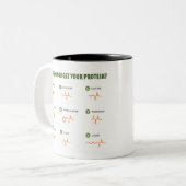 Veganes Protein Zweifarbige Tasse (Vorderseite Links)