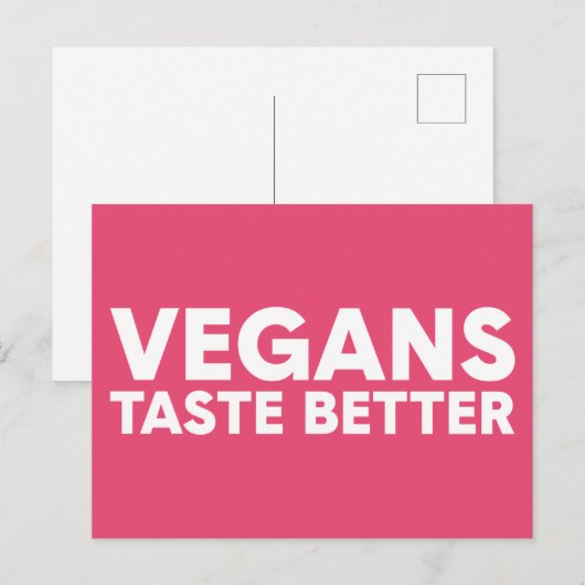 Veganes Rechtsmittel Postkarte (Vorne/Hinten)