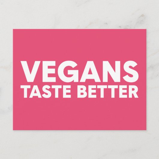 Veganes Rechtsmittel Postkarte (Vorderseite)