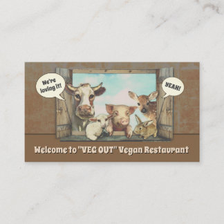 Veganes Restaurant (kundengerecht) Visitenkarte