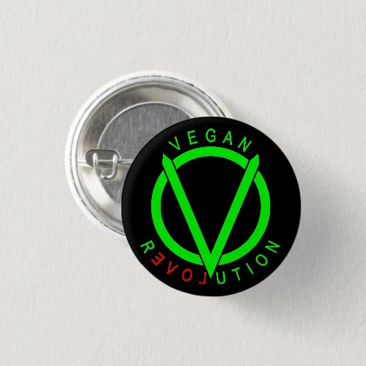Veganes Revolutions-Knopf-Button Button (Vorne & Hinten)